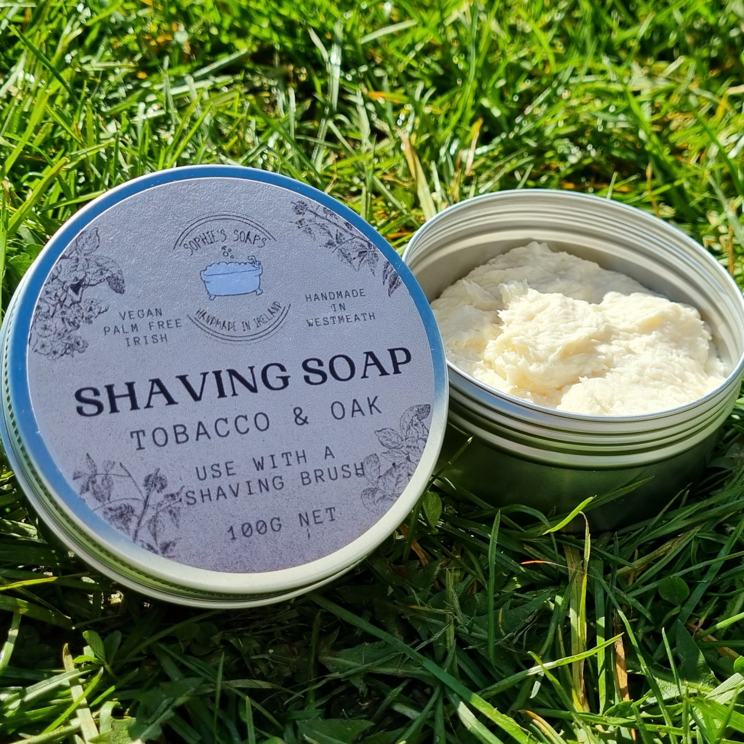 Luxury Shaving Soap - Tobacco & Oak - Sophie's Soaps